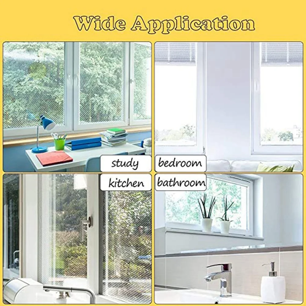 AA81-Mosquito Net For Window, 6 PCS Fly Window Screen Mesh Insect Netting Mosquito Protector And 6 Rolls Self-Adhesive Tapes