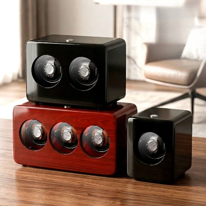 Vertical Watch Winders Household Mechanical Watch Winding Device Automatic Rotate Watches Winder Wooden Wrist Watches Chain Box