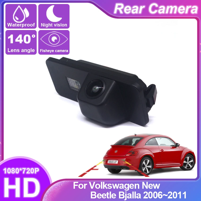 Fisheye lens starlight night vision Waterproof High quality RCA car rear view camera For Volkswagen New Beetle Bjalla 2006~2011