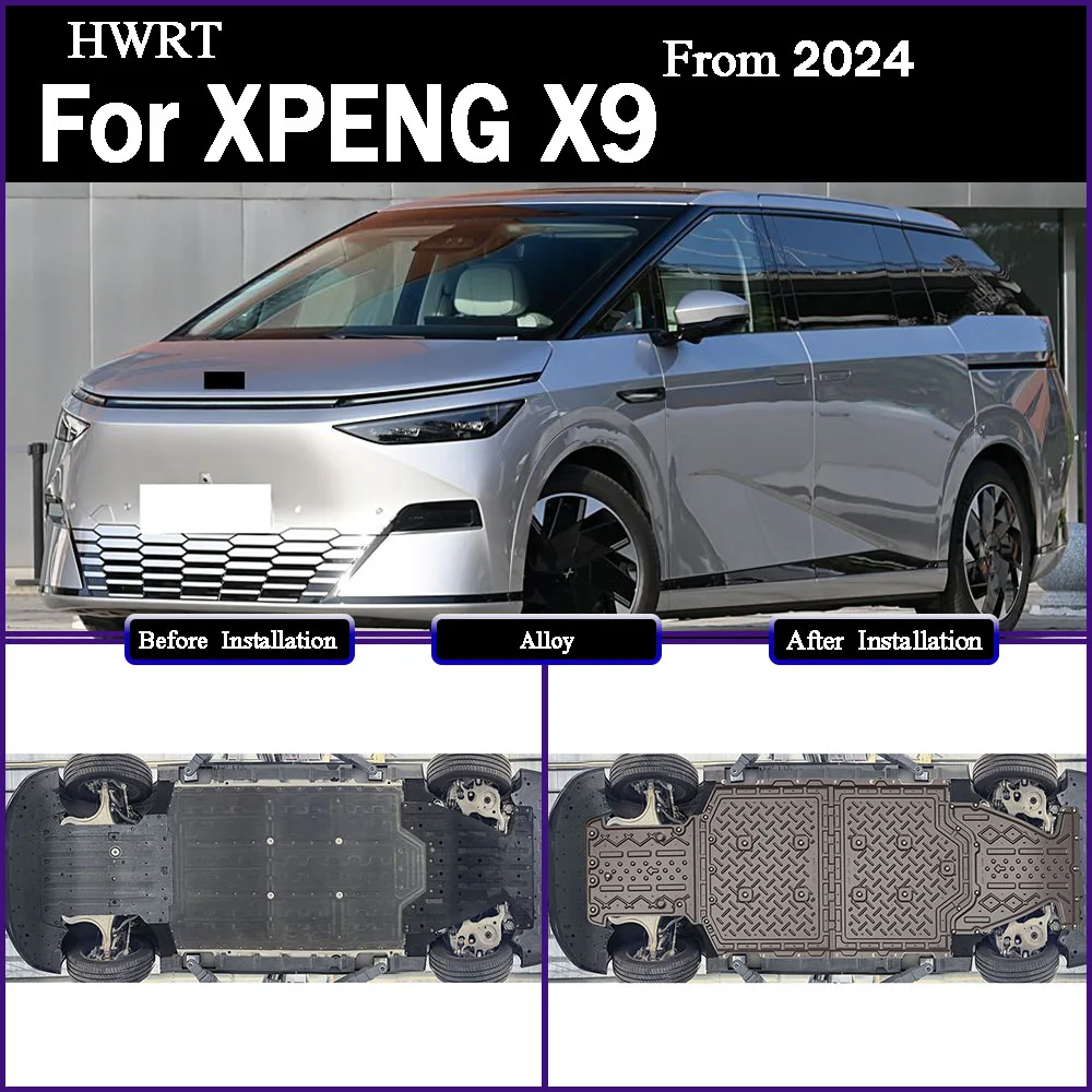 

For XPENG X9 2024 640KM 702KM Protecitve Plate For Motor And Battery Chassis Guard Board Protection Plate Protective Guard