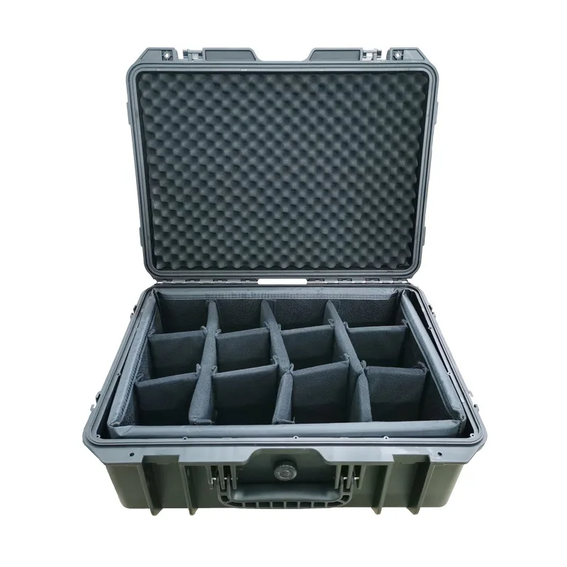 Handheld Airtight Waterproof Hard Protective Case With Custom Cut Divider Foam Moisture Proof Storage Box For DSLR Camera Lens
