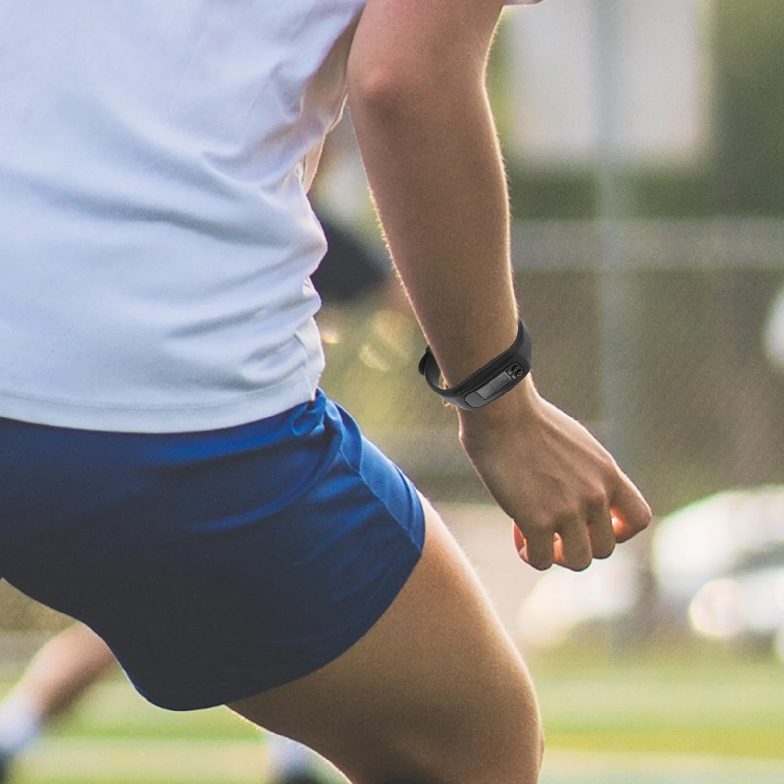 

Pedometer Watch Silicone Wristband Durable Step Counter Fitness Tracker Simple Design Suitable for Seniors Kids Multi-Function