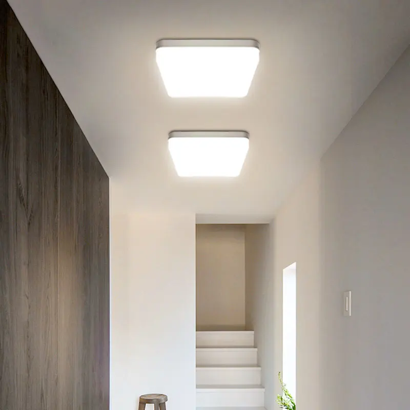 Ultra Thin LED Ceiling Lights for Corridor Aisle 18w 24w 36w 48w Indoor Square LED Panel Light Ceiling Lamps Fixtures AC85-265V