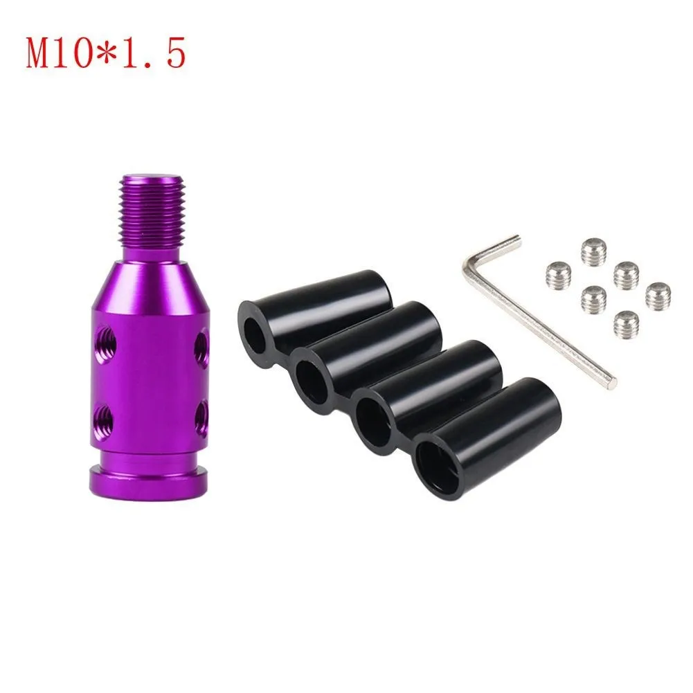 Universeller Auto-Aluminium-Schaltknauf-Adapter für Schalthebel ohne Gewinde M10 x 1,5/M12 x 1,25 SK-1054