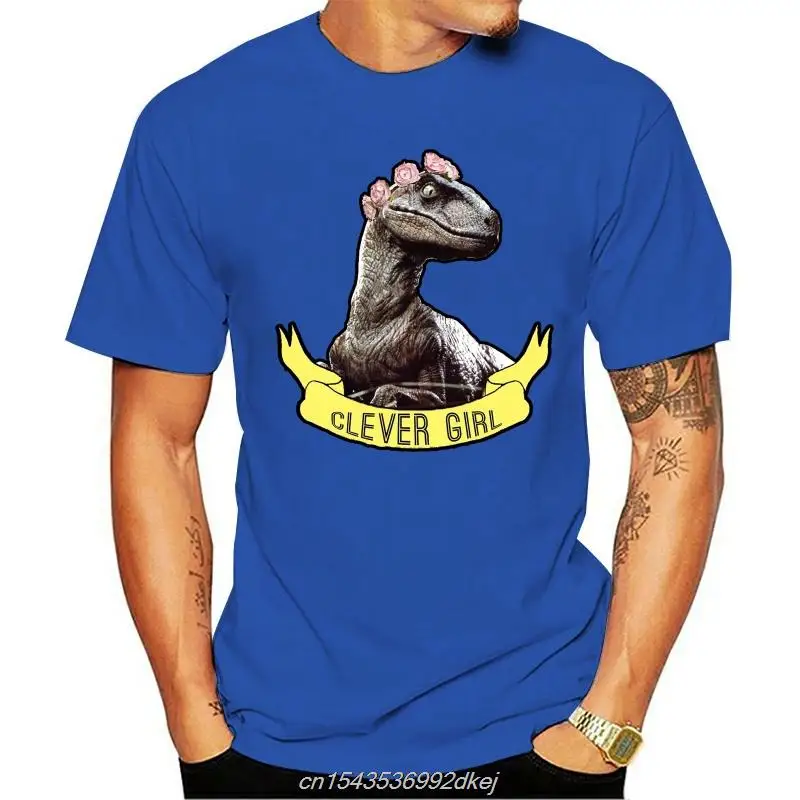 Clever Girl T Shirt  Men Women Cartoon Casual Short O-neck Broadcloth Velociraptor Dinosaur Dinosaurs