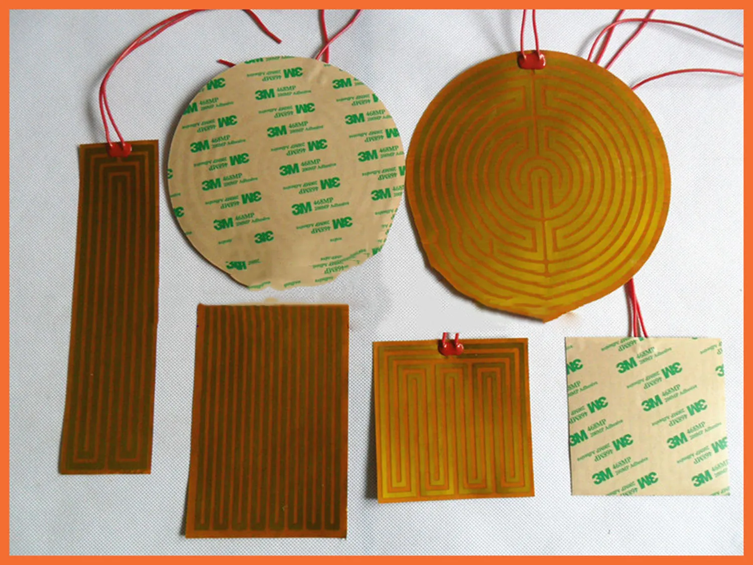 35x70mm PI Heating Film Plate Polyimide Heating Electric Heated Panel Pad Mat Electrotherma Flexible Adhesive Foil Oil Heater