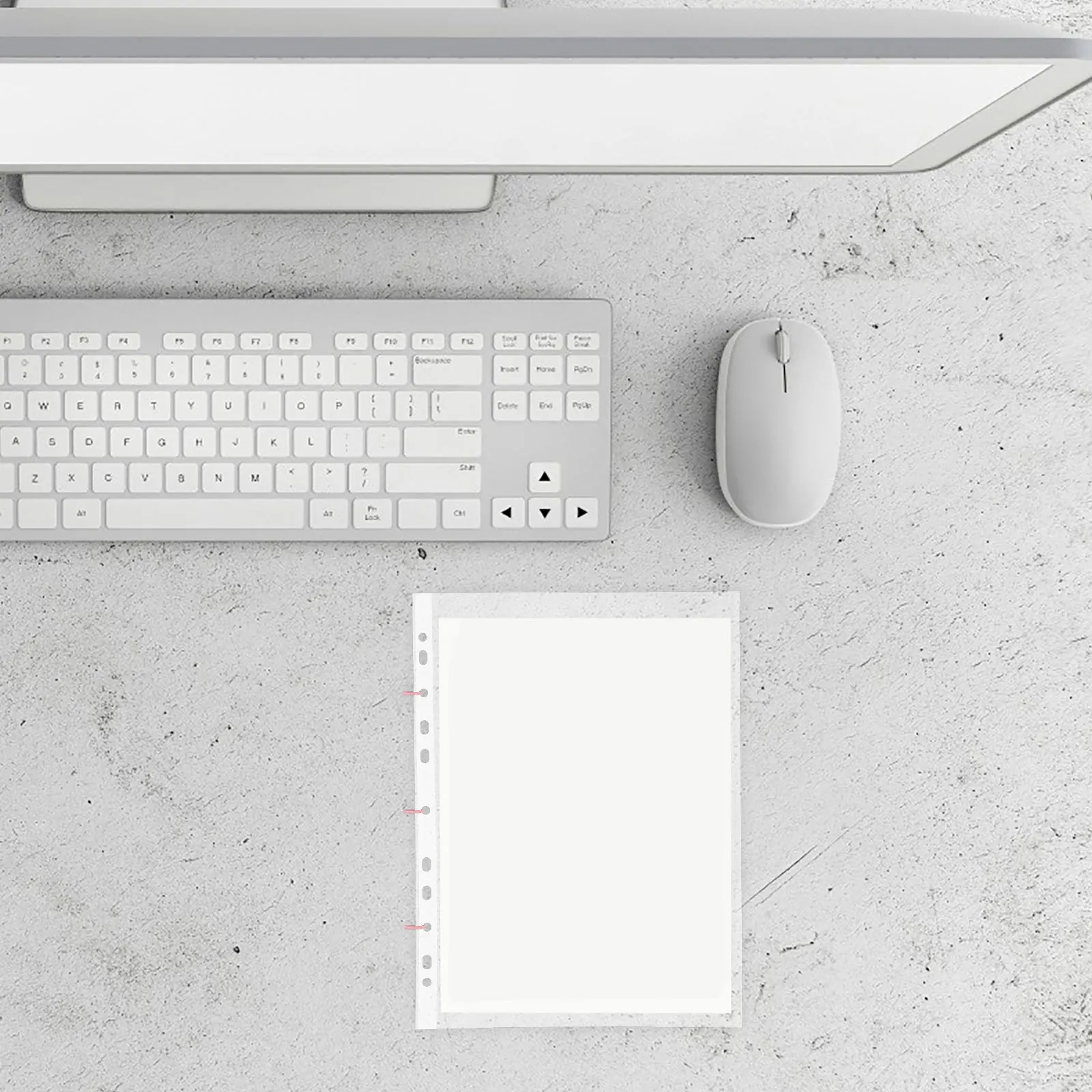 

100Pcs Clear Binder Paper Sleeve Sheet Protector Document Holder Office School File Storage Organizer Protective Bulk Supply