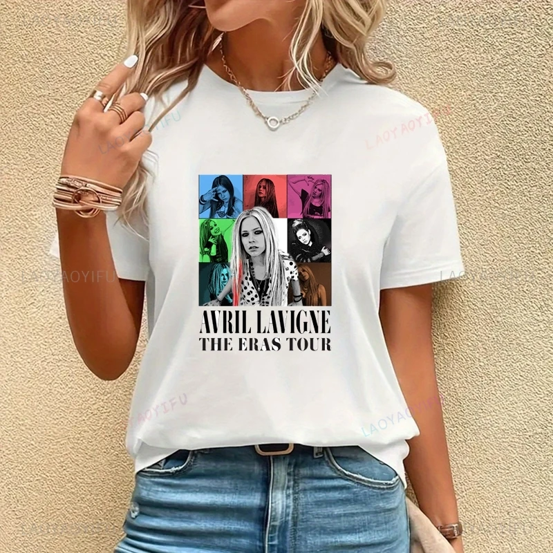 

Famous Avril Ramona Lavigne Classic Poster Fashion Print Women's Shirt, New Casual Everyday Wear, Women's Short-sleeved T-shirt