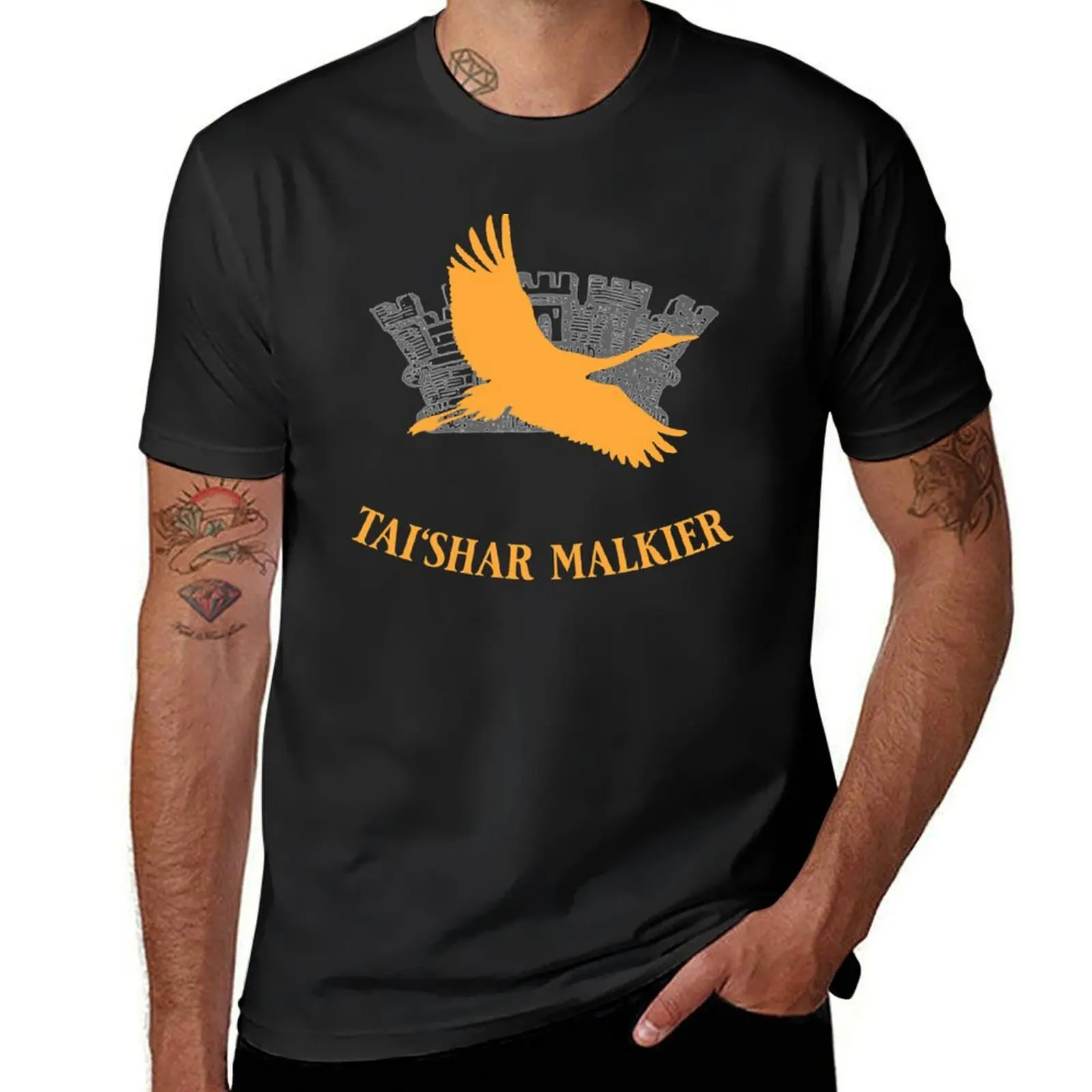 Tai'shar Malkier, The Golden Crane Flies for Tarmon Gai'don T-Shirt new edition vintage blacks mens plain t shirts