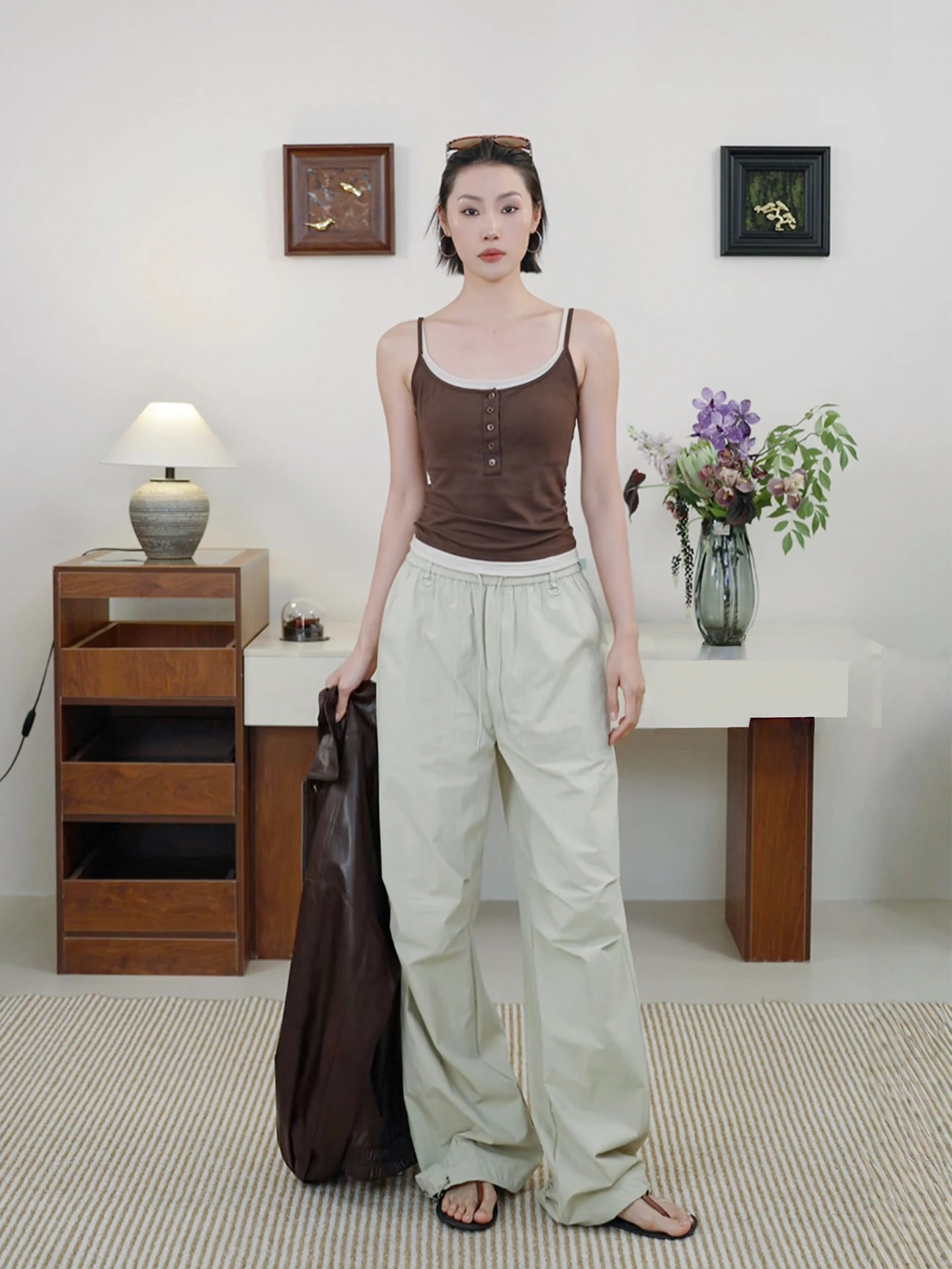 

Женский жилет Nana Tall DMX Commute Color Blo Sports с двойными плечевыми подушками, имитация двухслойности, 2026002
