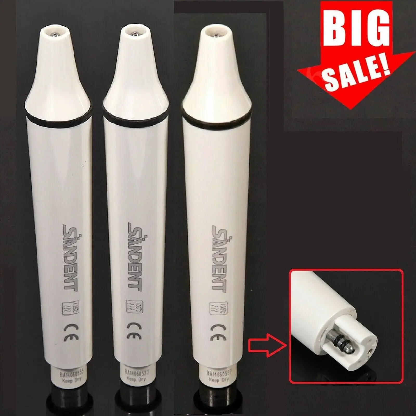 

3PCS Dental Ultrasonic Scaler Handpiece Fit EMS Woodpecker Detachable 135°C