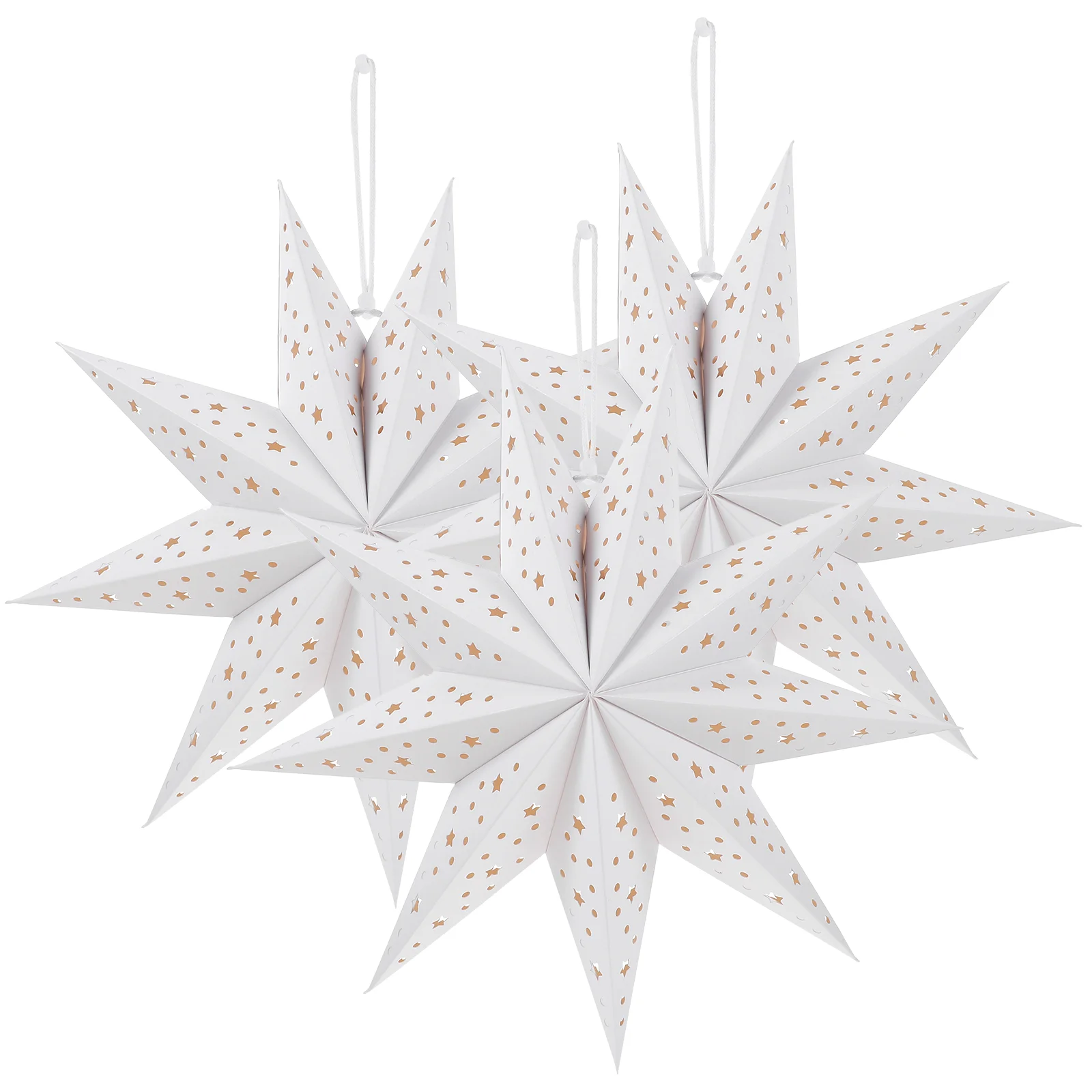 

3 Pcs Nine Pointed Star Christmas Lampshades Pendant For Strip Decorative Covers Hanging Pendants