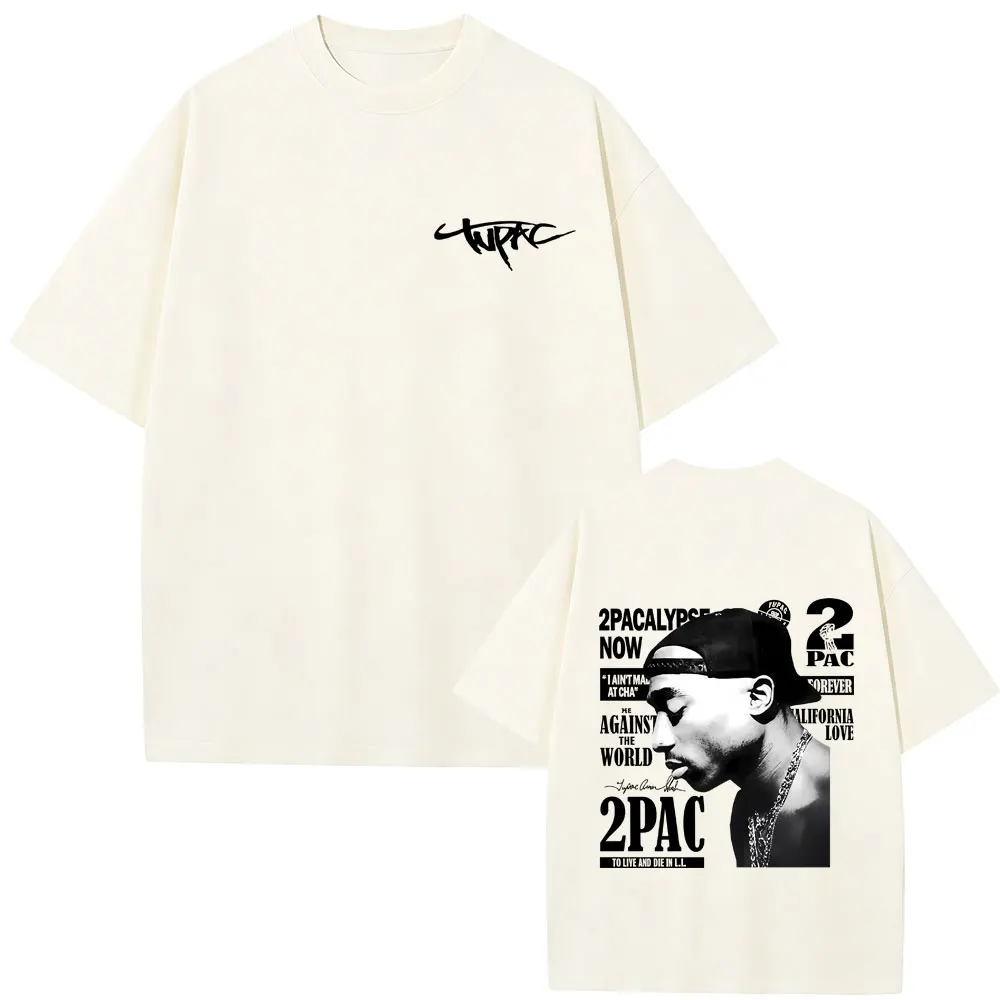 Rapper Tupac 2pac All Eyez on Me T-Shirt Sommer Herren Damen Hip-Hop Mode Übergroße Streetwear Herren Lässige Weiche Baumwoll-T-Shirts – Detail 7