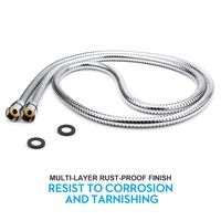 1.5m Shower Head Extension Stainless Steel Hose Flexible Durability Anti Winding Tube Bathroom Accessories Plumbing Tools