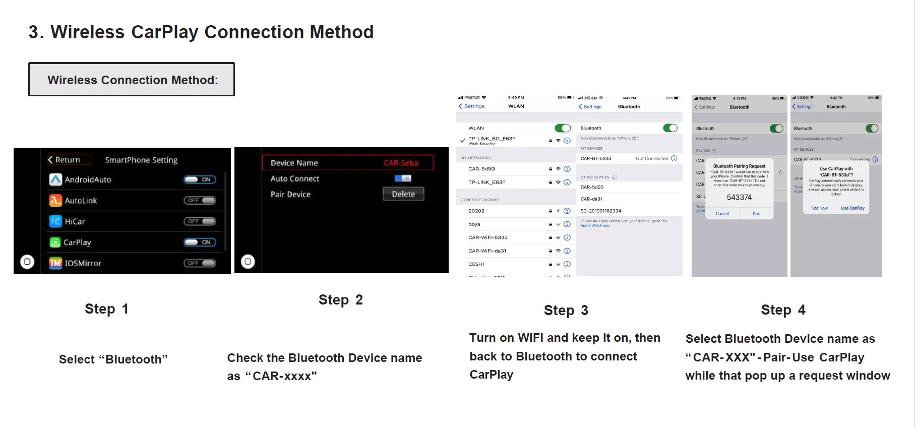 AUTOTOP CarPlay Android Auto Nachrüstbox für VW Volkswagen Touareg 2010-2017 RNS850, kabelloses AirPlay MirrorLink Navigationsmodul, mit Beibehaltung der originalen Parksensoren und der werkseitigen Kamera, während es gleichzeitig Aftermarket-Front- und Rückfahrkameraeingänge unterstützt. – Detail 8