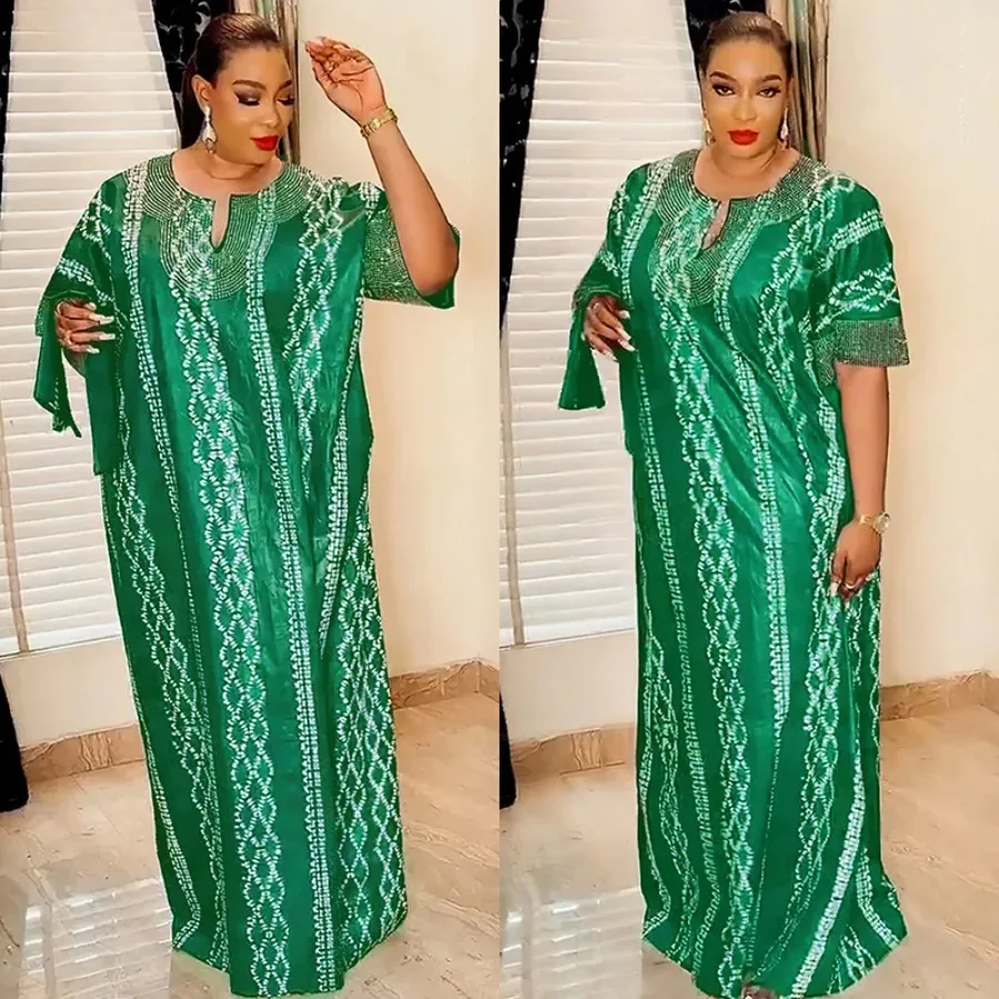 Outfits African Party Evening Dresses for Women Summer Plus Size 2024 Africa Short Sleeve Polyester Long Maxi Dress Africa Gowns