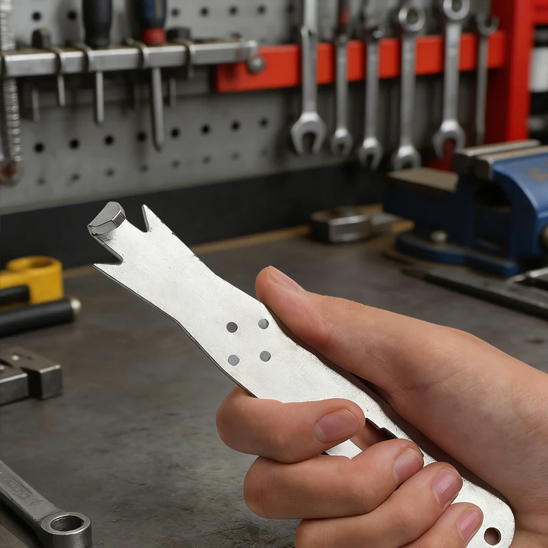 3-in-1 Multifunktionales Drahtverdrehwerkzeug für T-Pfosten-Clips & Zaundraht, Stahldraht-Verdrehgerät mit Haken & 3 Sechskantlöchern – Detail 8