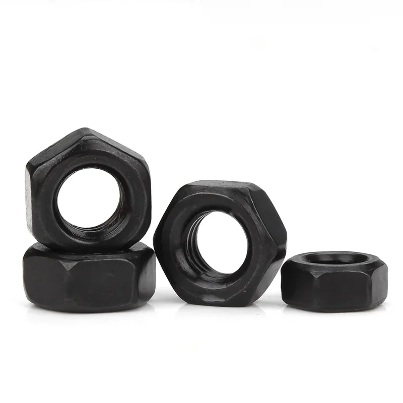 Sechskantmutter der Güteklasse 12.9, M2, M2,5, M3, M4, M5, M6, M8, M10, M12, M14, M16, M18, M20, M22, M24, Sechskantmutter aus schwarzem Kohlenstoffstahl, hohe Qualität