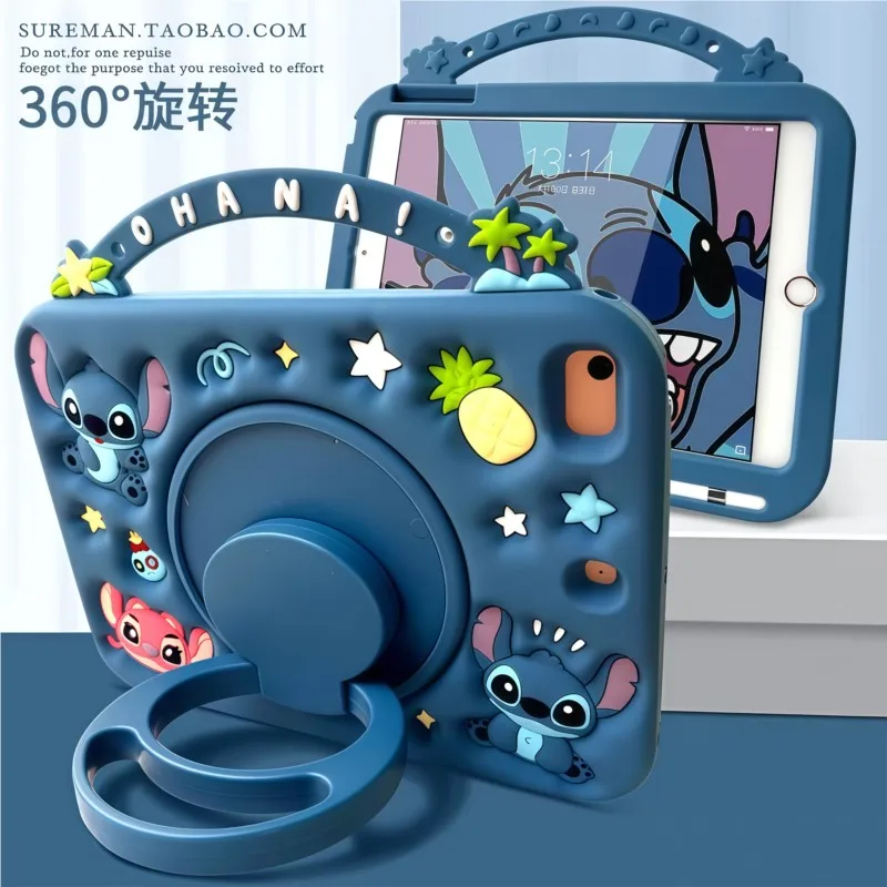 Disney Cute 3D Cartoon Stitch Case For Xiaomi Redmi pad2 11inch Redmi pad SE 11inch Kids Tablet Protective Case
