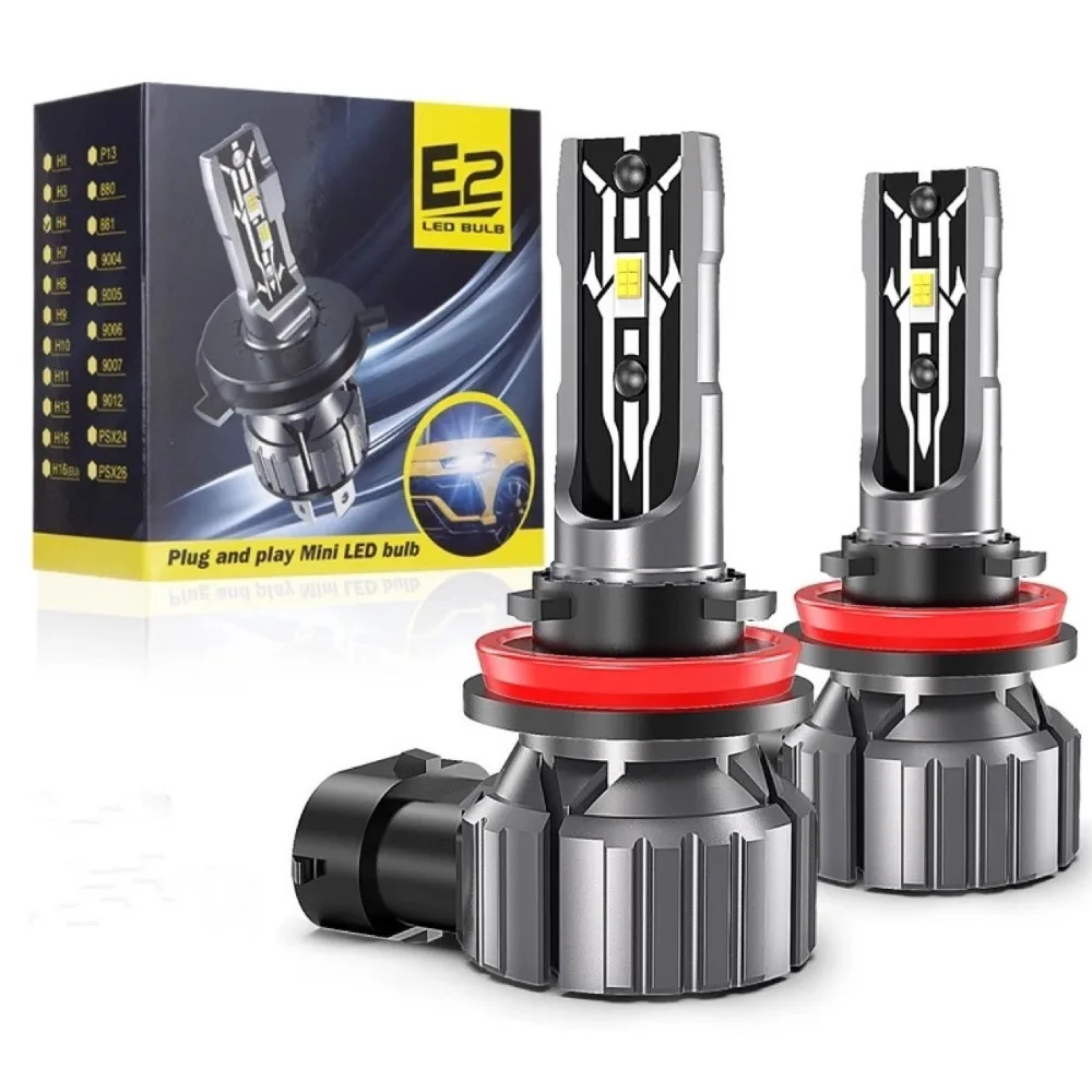 E2 LED-autokoplamp - directe plug-in, ultraheldere, gerichte straal, H11-lamp, compatibel met mistlamp, plug-and-play-installatie