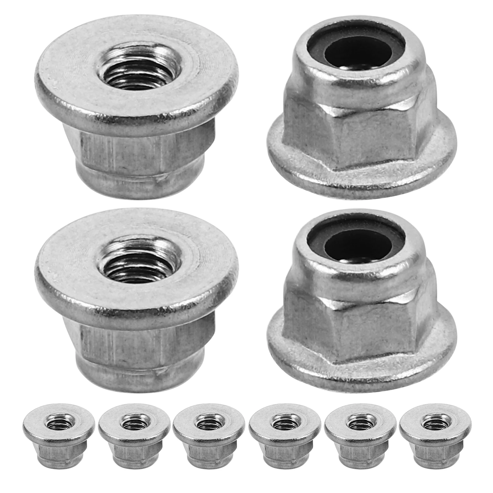 

25 Pcs Flange Nuts Stainless Steel Serrated Construction Nonslip Lock Metric Hexagon Flange Nut Fastener Hardware