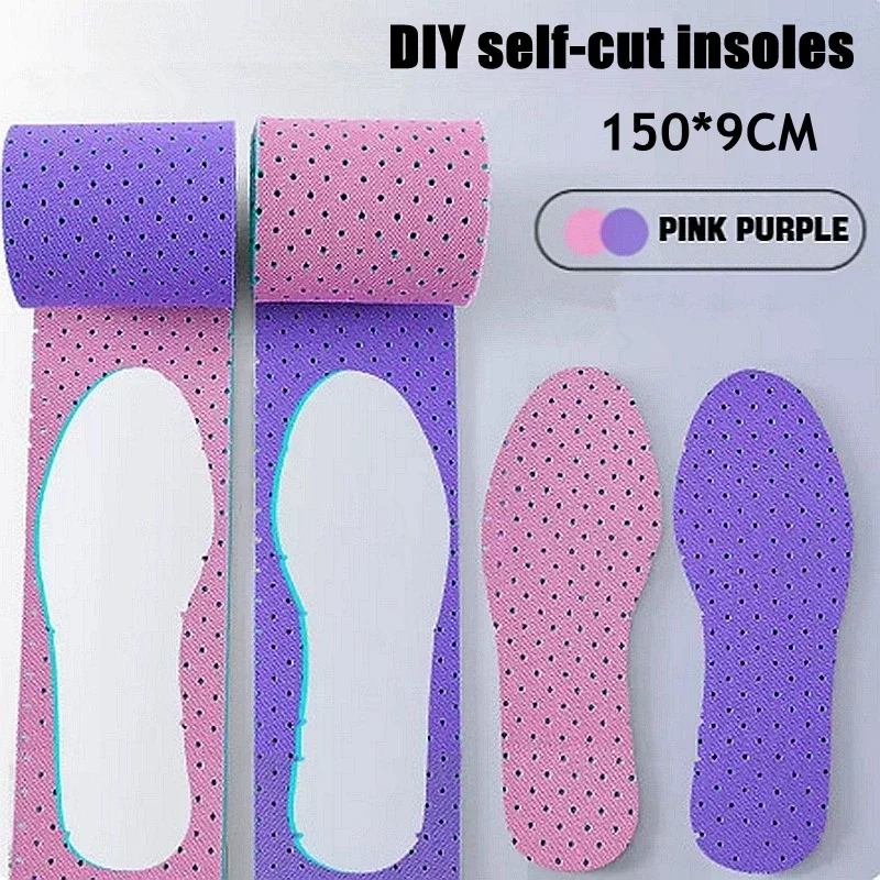 1Roll DIY Self-Cut Insoles Breathable Comfort Non Slip Shoe Pads Kids Adults Soft Plantar Fasciitis Memory Foam Shoes Cushion