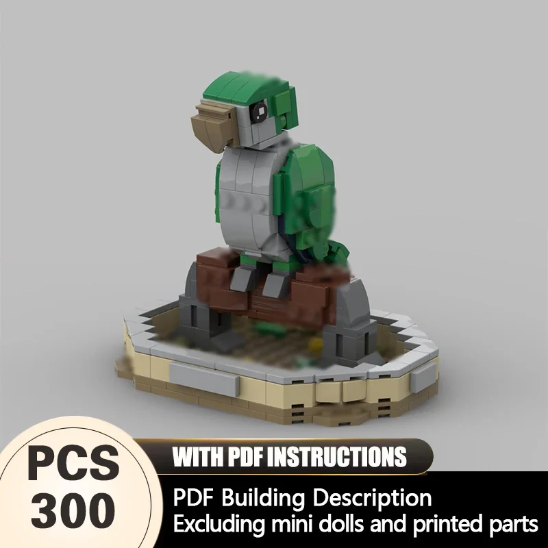 

Creators Animal Series Model MOC Building Bricks Parrot With Stand Modular Technology Gifts Holiday Assemble Children Toys Suit