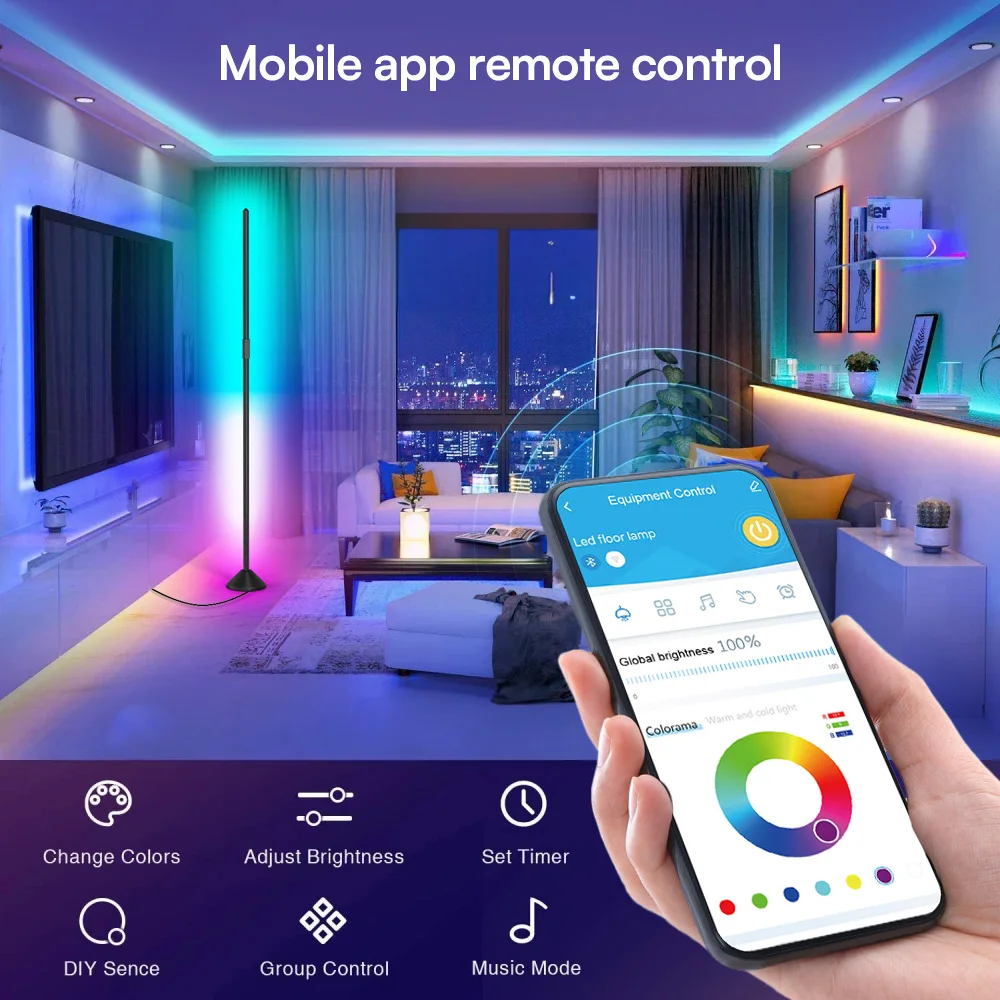 Strisce luminose a LED Striscia luminosa da 130 piedi per camera da letto, scrivania, camera da letto interna Regali di compleanno Decorazione RGB con telecomando e alimentazione 24 V