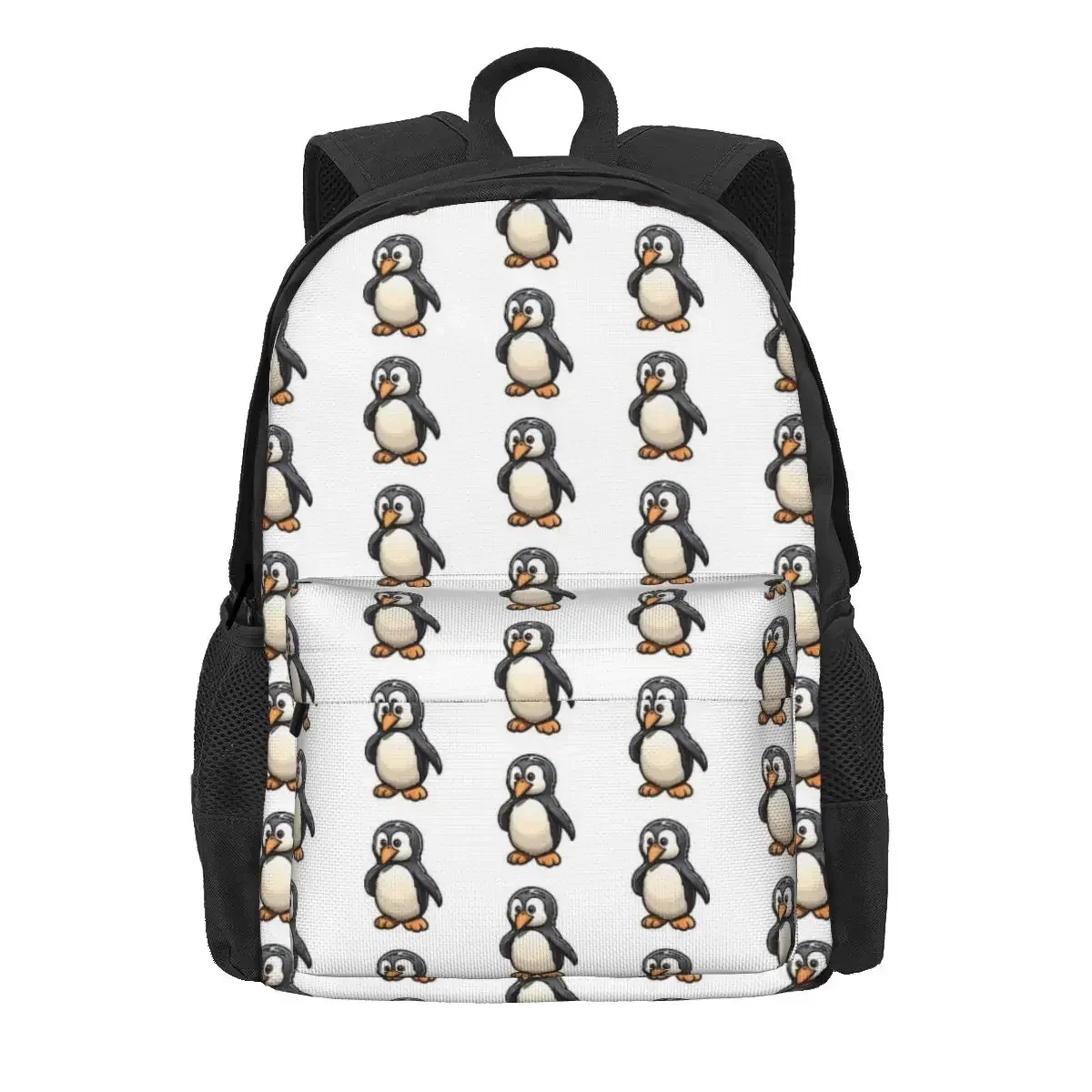 Charming Rounded Cartoon Penguin - Delightful Backpacks Boys Girls Bookbag School Bags Rucksack Laptop Rucksack Shoulder Bag