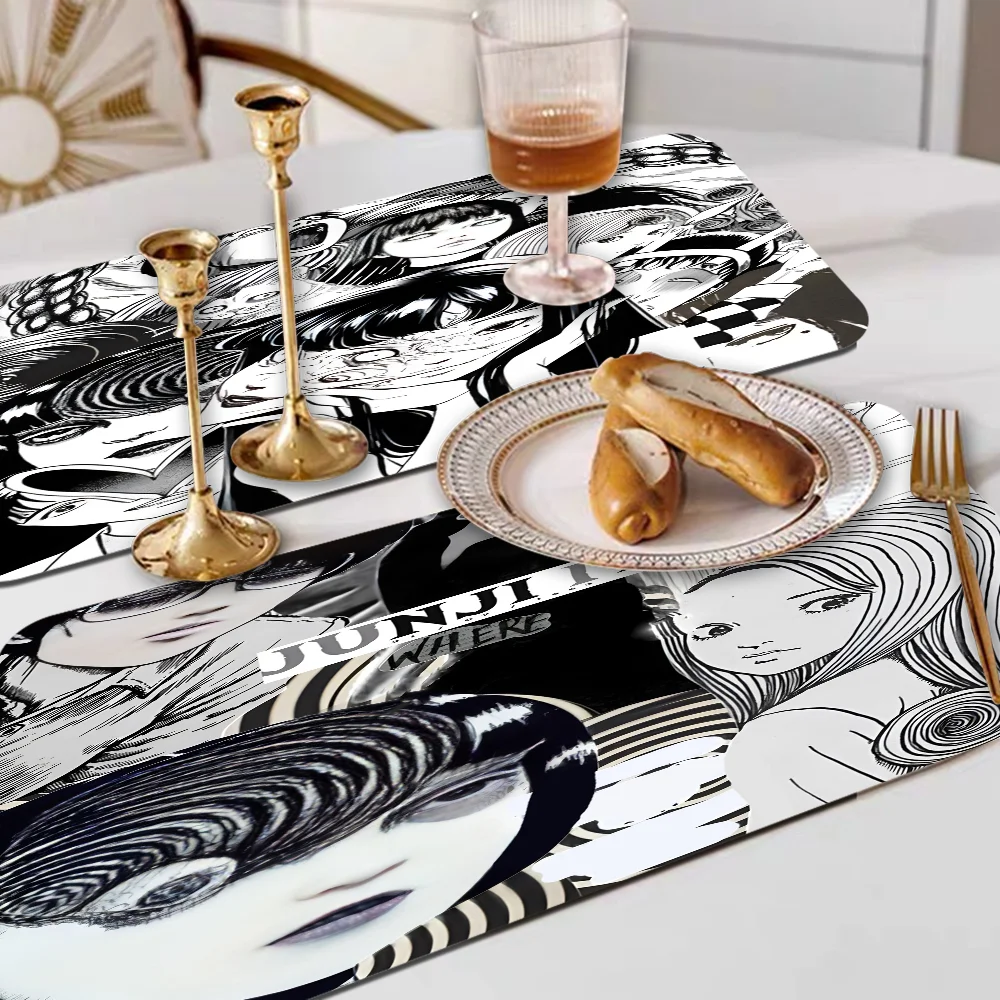 

Horror Anime Junji Ito Kitchen Absorbent Pad Dry Draining Mat Sink Washstand Coffee Machine Pads Table Placemat Faucet