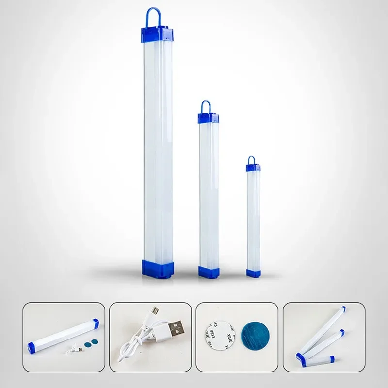 17cm-52cm LED 비상 조명 DC5V 20W 40W 60W USB 충전식 야외 캠핑 램프 가정용 정전 작업 조명