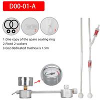 Aquarium DIY CO2 Generator System Kit Carbon Dioxide Reactor Maker with Check Valve for Aquatic Plants Growth Supplies