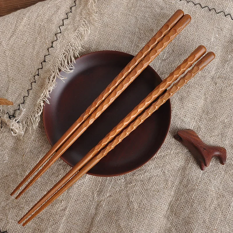 Carving Craft Handmade Wood Chinese Chopsticks for Fast Food Noodles Japanese-style Sushi Tools Eating Ware Chop Sticks Kitchen