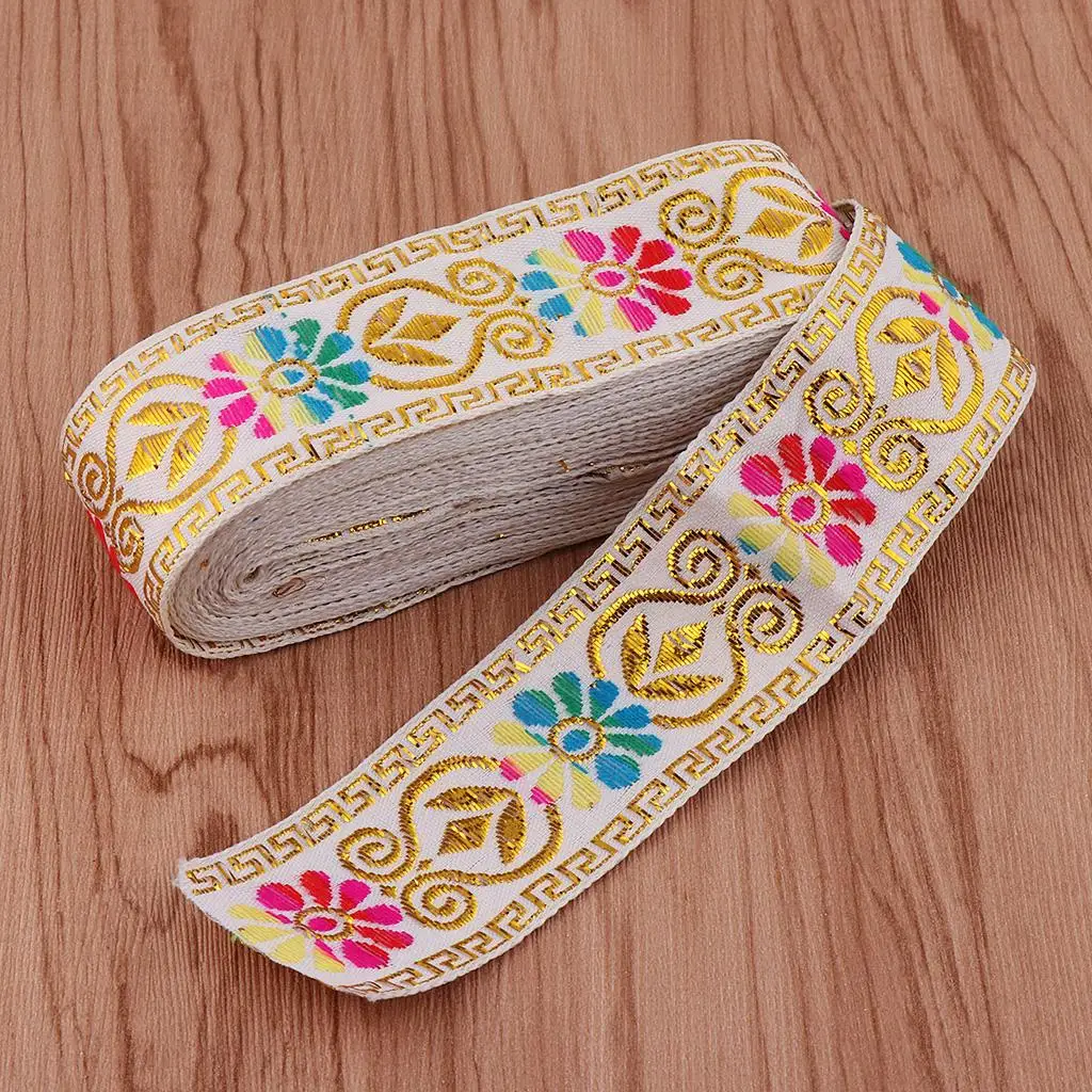 

7 м (45 мм/1,77 дюйма) жаккардовая лента для шитья цветов, лента для рукоделия, декор