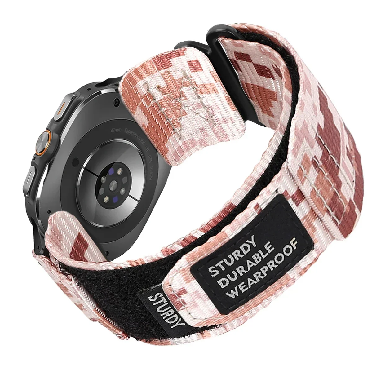 ナイロンループストラップ Samsung Galaxy Watch 7 Ultra バンド 47mm スポーツリストバンド Galaxy Watch7 Ultra 47mm 時計バンドブレスレット用