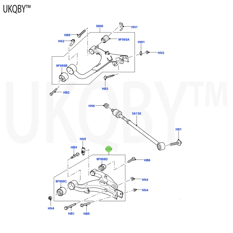 Fourth generation La nd Ro ve r Di sc ov er y 2010 LR051594 Arm Assembly - Rear Suspension