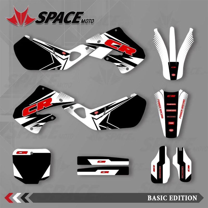 

SPACE For Honda 98-99 CR125 97-99 CR250 Motorcycle Graphics Background Decals Stickers Kit Number Name Customize