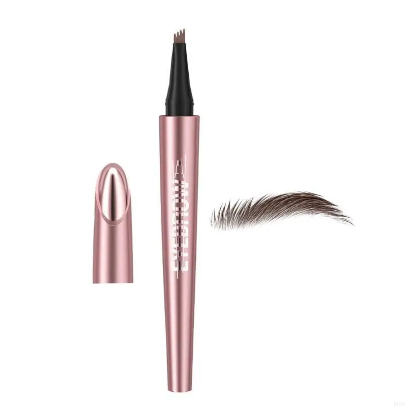 Crayon à sourcils imperméable durable stylo à sourcil liquide du stylo à sourcil avec 4 micro-fourchette pour recherche