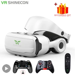 VR-bril Virtual Reality 3D-headsethelm voor Android iPhone Smartphone Mobiele telefoon met controller Game Wirth Real-bril