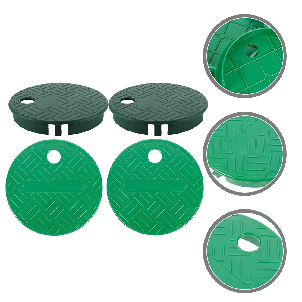 

4Pcs Lightweight Valve Box Cover Round Design Durable Lid For Garden Sprinkler System Accessories