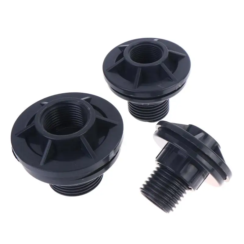 2PCS 1/2″, 3/4″, 1″ PVC Double Female Thread Water Tank Joints Garden Irrigation Accessories Fish Tank Connectors