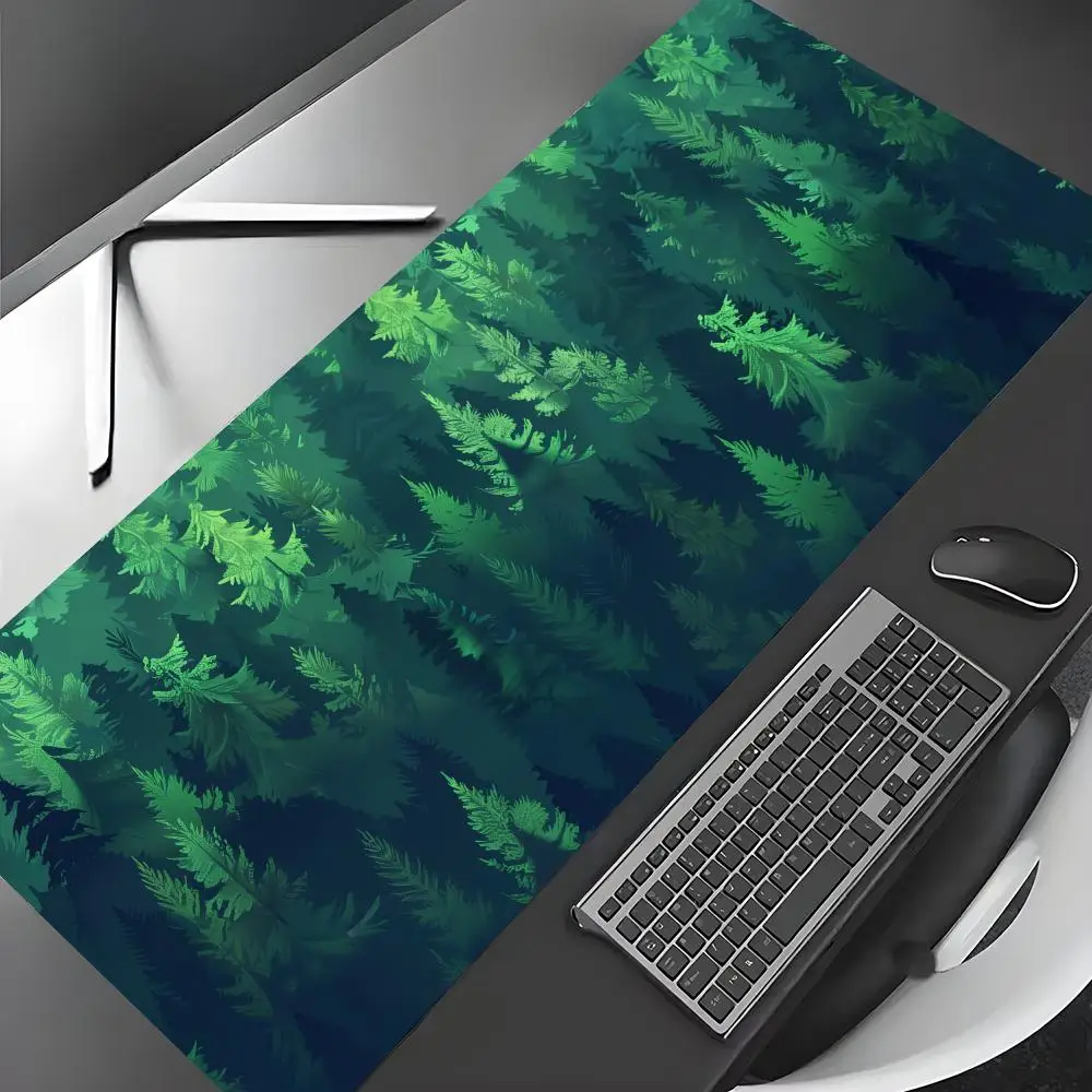 لوحة ماوس بتصميم توضيحي للغابات الفنية الرقمية، حصيرة مكتبية، حصيرة ألعاب، ملحقات الكمبيوتر، لوحة مفاتيح مطاطية مضادة للانزلاق، لوحة ماوس توسيع