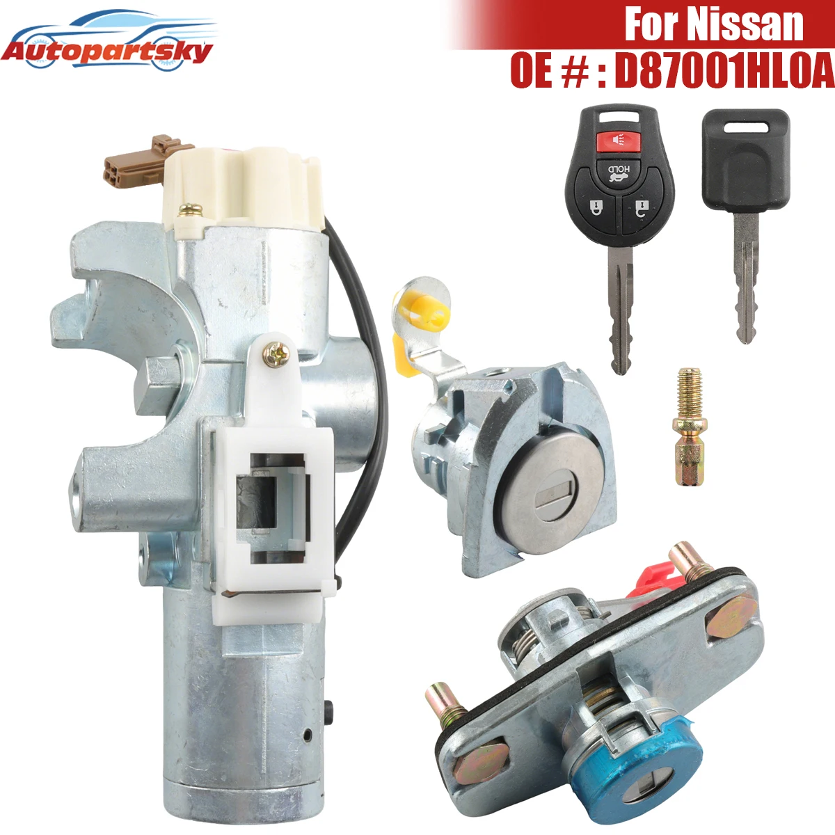 

Automotive Parts Ignition Switch Assembly W/Keys D87001HL0A For Nissan Versa 1.6L 2012-2019 Note 1.6L 2014-2019