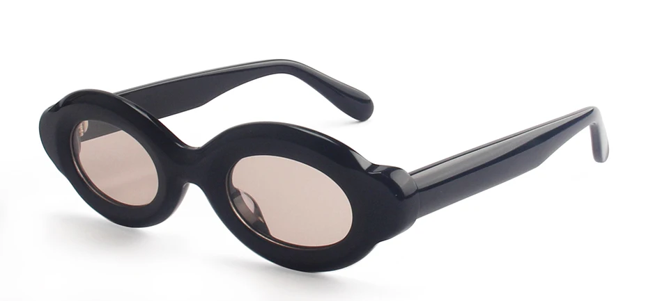 Luxus Dicke Gemischte Acetat Oval Polarisierte Sonnenbrille Frauen Trendy UV Schutz Brillen Stilvolle Schild Für Männer lentes de sol – Detail 13