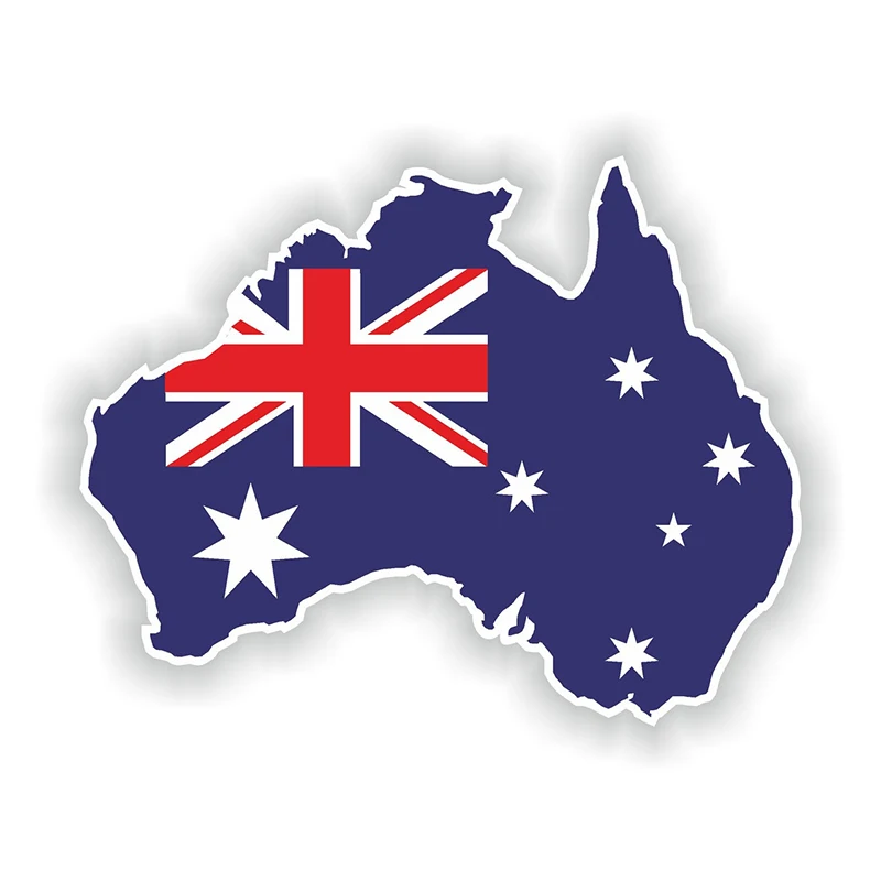 

CK21114# 15x12cm Australia Map Flag Car Sticker Waterproof Vinyl Decal Auto Decors for Bumper Rear Window Laptop
