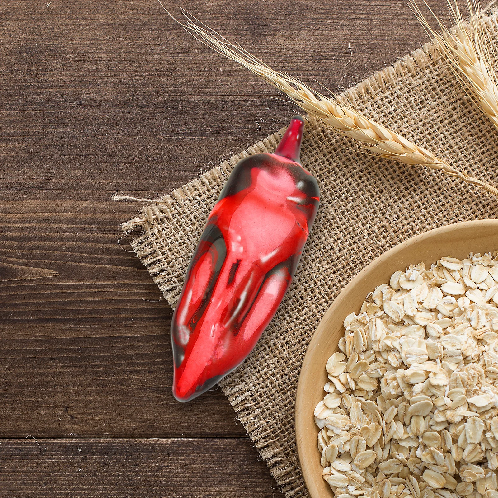 

Lifelike Crystal Vegetable Statue Maintenance-Free Chili Decor for Dining Area Office Home Chinese Style Decorative Ornaments