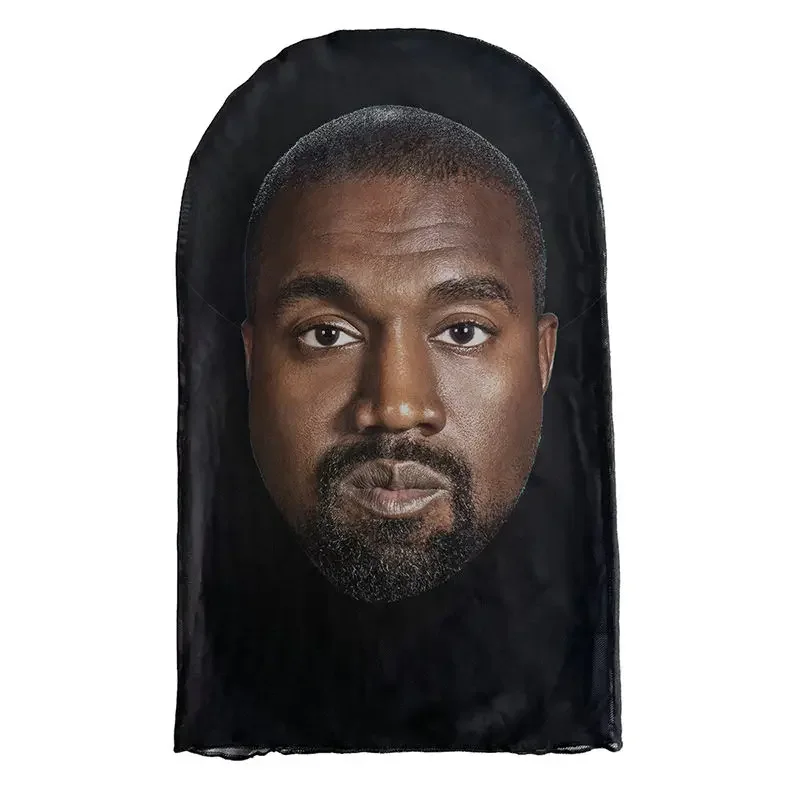 3D  Printed Kanye Face Mask Practical Celebrity Face Funny Headgear Cover Cosplay Accessories