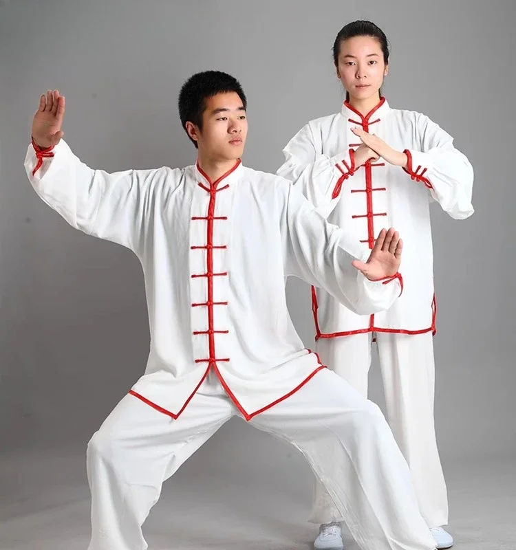 Neue Herren-Kung-Fu-Uniform im traditionellen chinesischen Stil, langärmelig, Wushu-Tai-Chi-Anzug, weiche, atmungsaktive Kampfsportbekleidung für das Training. – Detail 2
