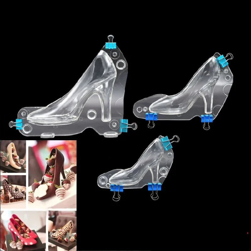 Cake Decorating Mould Tools 3D High Heel Shoe Shaped Chocolate Candy Sugar Paste Mold DIY 3D Cake Mold Baking Tools For Kitchen