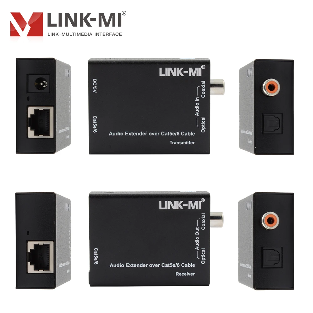 Przedłużacz audio Toslink i koncentryczny do systemów kina domowego 300M SPDIF przez system transmisji audio Cat6
